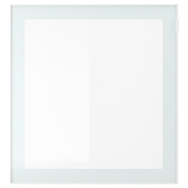 Ikea BESTÅ - Wall-mounted cabinet combination, white Glassvik/white/light green frosted glass, 120x42x64 cm