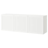 BESTÅ wall-mounted cabinet combination, white/Hanviken white, 180x42x64 cm