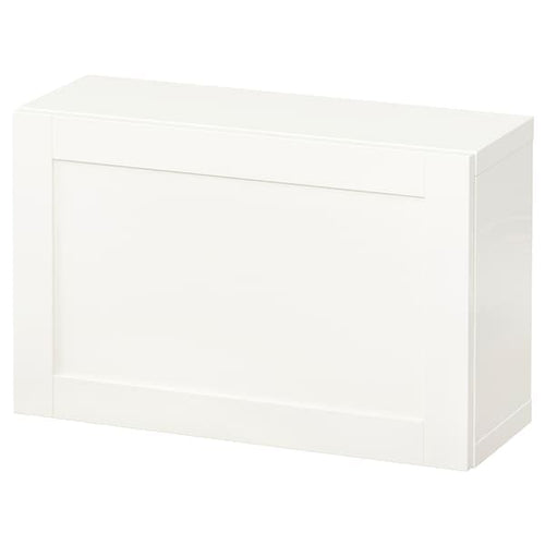BESTÅ - Wall-mounted cabinet combination, white/Hanviken white, 60x22x38 cm