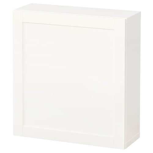 BESTÅ - Wall-mounted cabinet combination, white/Hanviken white, 60x22x64 cm
