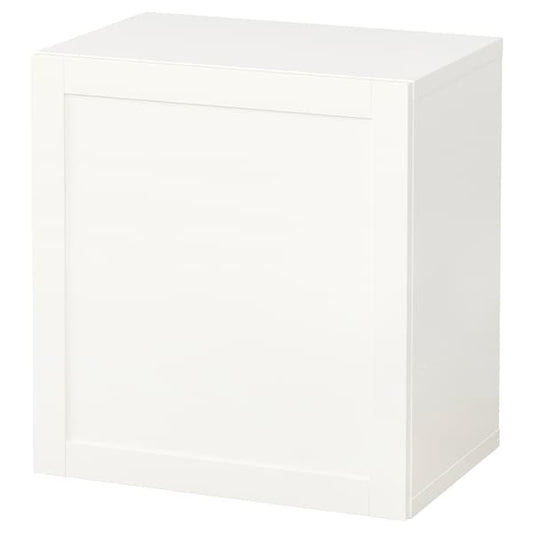 BESTÅ - Wall-mounted cabinet combination, white/Hanviken white, 60x42x64 cm - best price from Maltashopper.com 59432059
