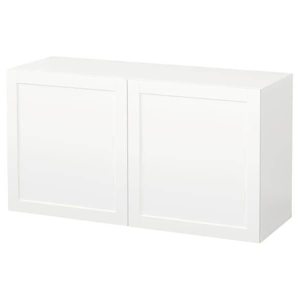BESTÅ - Wall-mounted cabinet combination, white/Hanviken white