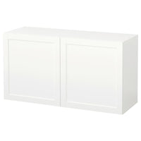 BESTÅ - Wall-mounted cabinet combination, white/Hanviken white, 120x42x64 cm - best price from Maltashopper.com 69440799