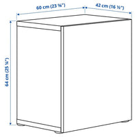 BESTÅ - Wall-mounted cabinet combination, white/Hanviken white, 60x42x64 cm - best price from Maltashopper.com 59432059