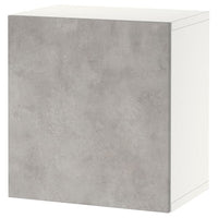 BESTÅ - Wall-mounted cabinet combination, white Kallviken/light grey concrete effect, 60x42x64 cm - best price from Maltashopper.com 89439827