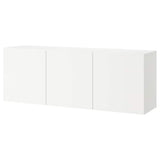 BESTÅ wall-mounted cabinet combination, white/Lappviken white, 180x42x64 cm
