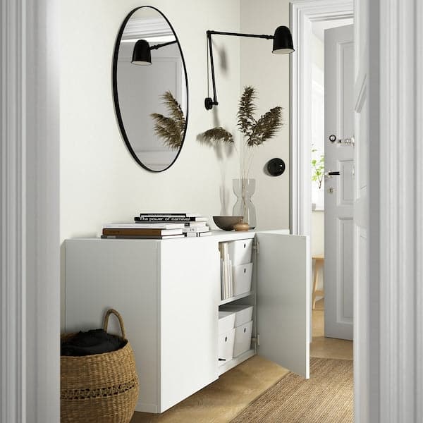BESTÅ - Wall-mounted cabinet combination, white/Lappviken white, 180x42x64 cm - best price from Maltashopper.com 89425910