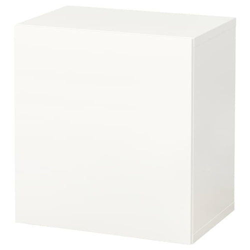 BESTÅ - Wall-mounted cabinet combination, white/Lappviken white, 60x42x64 cm
