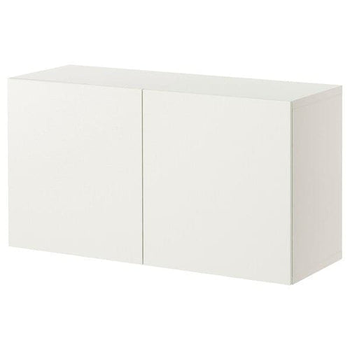 BESTÅ - Wall-mounted cabinet combination, white/Lappviken white, 120x42x64 cm