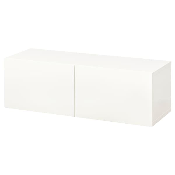 BESTÅ - Wall-mounted cabinet combination, white/Lappviken white, 120x42x38 cm - best price from Maltashopper.com 69431865