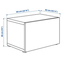 BESTÅ - Wall-mounted cabinet combination, white/Lappviken light grey-beige, 60x42x38 cm - best price from Maltashopper.com 89432053