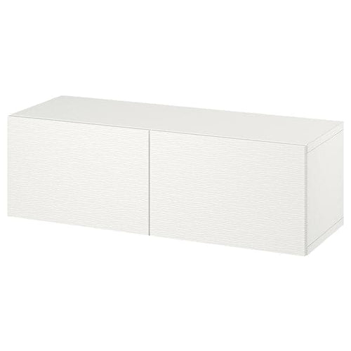 BESTÅ - Wall-mounted cabinet combination, white/Laxviken white, 120x42x38 cm