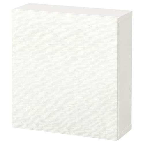BESTÅ - Wall-mounted cabinet combination, white/Laxviken white, 60x22x64 cm