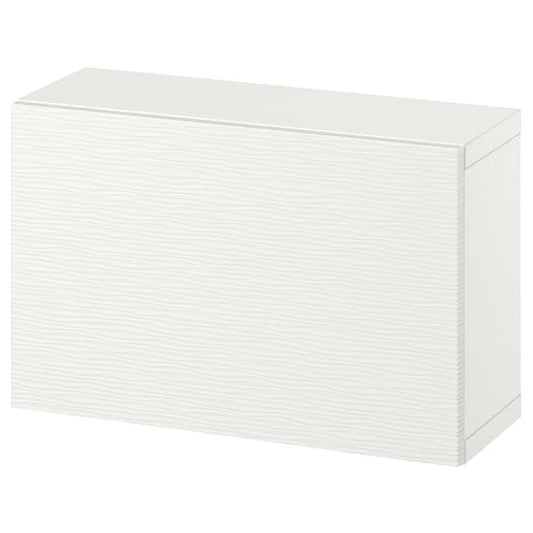 Ikea BESTÅ - Wall-mounted cabinet combination, white/Laxviken white, 60x22x38 cm