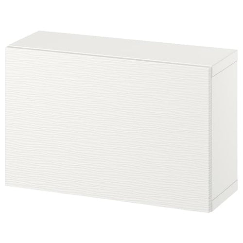 BESTÅ - Wall-mounted cabinet combination, white/Laxviken white, 60x22x38 cm