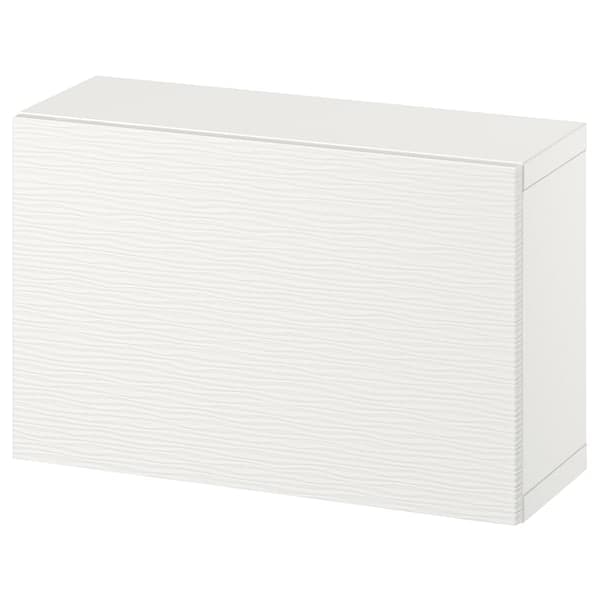 BESTÅ - Wall-mounted cabinet combination, white/Laxviken white, 60x22x38 cm