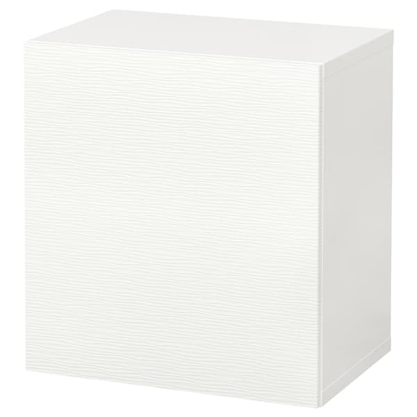BESTÅ - Wall-mounted cabinet combination, white/Laxviken white, 60x42x64 cm - best price from Maltashopper.com 99432057