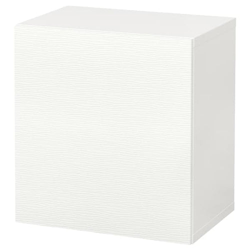 BESTÅ - Wall-mounted cabinet combination, white/Laxviken white, 60x42x64 cm