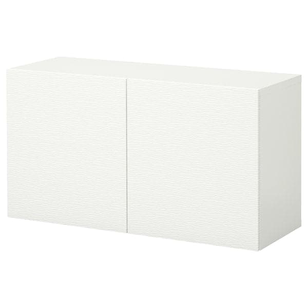 BESTÅ - Wall-mounted cabinet combination, white/Laxviken, 120x42x64 cm