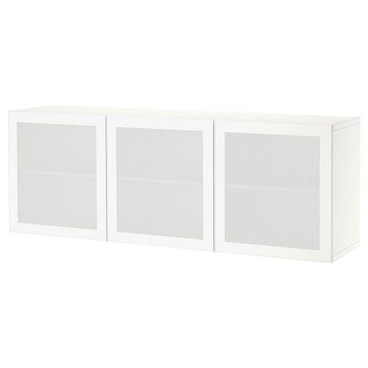 BESTÅ - Wall-mounted cabinet combination, white/Mörtviken white, 180x42x64 cm - best price from Maltashopper.com 19412478