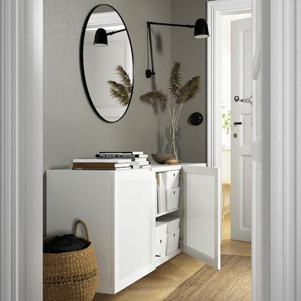 BESTÅ - Wall-mounted cabinet combination, white/Mörtviken white, 180x42x64 cm - best price from Maltashopper.com 19412478