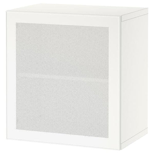 BESTÅ - Wall-mounted cabinet combination, white/Mörtviken white, 60x42x64 cm