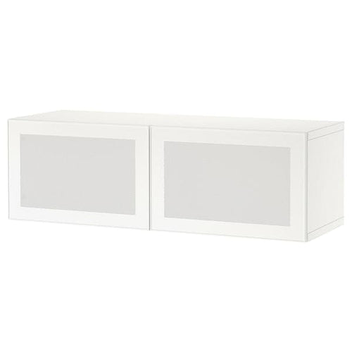 BESTÅ - Wall-mounted cabinet combination, white/Mörtviken white, 120x42x38 cm