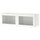 BESTÅ - BESTÅ Wall-mounted cabinet combination, white/Ostvik white, 120x42x38 cm