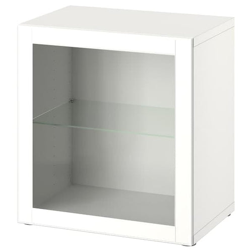 BESTÅ - Wall-mounted cabinet combination, white/Ostvik white, 60x42x64 cm