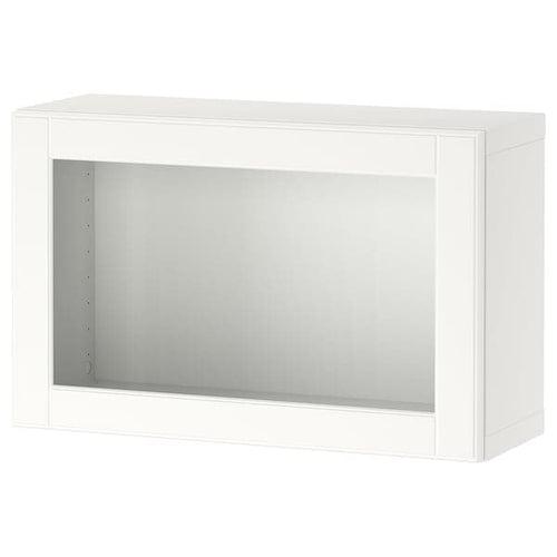 BESTÅ - Wall-mounted cabinet combination, white/Ostvik white, 60x22x38 cm