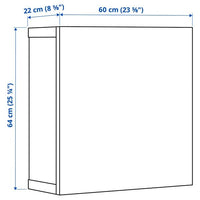 BESTÅ - Wall-mounted cabinet combination, white/Ostvik white, 60x22x64 cm - best price from Maltashopper.com 39429675