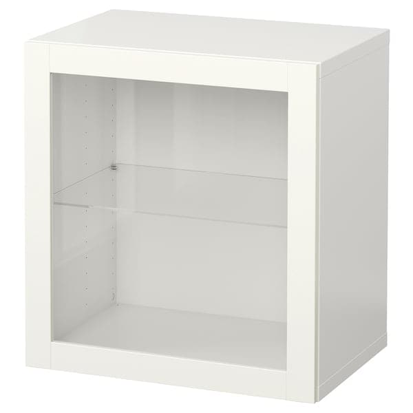 BESTÅ - Wall-mounted cabinet combination, white/Sindvik white, 60x42x64 cm - best price from Maltashopper.com 19432056