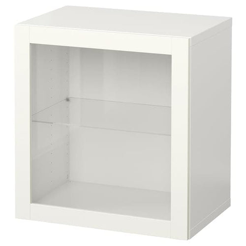 BESTÅ - Wall-mounted cabinet combination, white/Sindvik white, 60x42x64 cm
