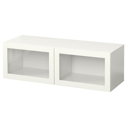 BESTÅ - Wall-mounted cabinet combination, white/Sindvik white, 120x42x38 cm - best price from Maltashopper.com 09439845
