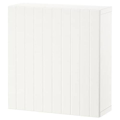 BESTÅ - Wall-mounted cabinet combination, white/Sutterviken white, 60x22x64 cm