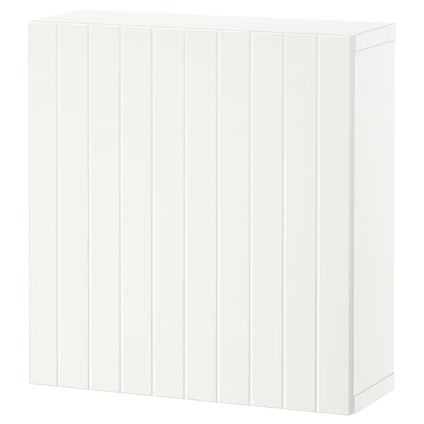 BESTÅ - Wall-mounted cabinet combination, white/Sutterviken white, 60x22x64 cm