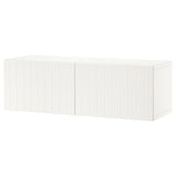 BESTÅ wall-mounted cabinet combination, white/Sutterviken white, 120x42x38 cm