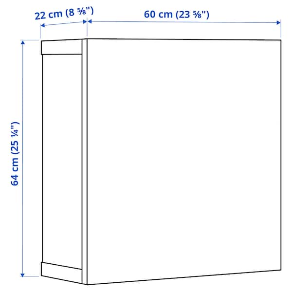 Ikea BESTÅ - Wall-mounted cabinet combination, white/Sutterviken white, 60x22x64 cm