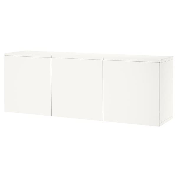 BESTÅ - Wall-mounted cabinet combination, white/Västerviken white, 180x42x64 cm - best price from Maltashopper.com 99421803