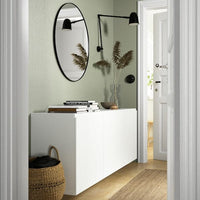 BESTÅ - Wall-mounted cabinet combination, white/Västerviken white, 180x42x64 cm - best price from Maltashopper.com 99421803