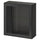BESTÅ - BESTÅ Wall-mounted cabinet combination, black-brown/Glassvik black, 60x22x64 cm
