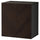 BESTÅ - BESTÅ Wall-mounted cabinet combination, black-brown Hedeviken/dark brown stained oak veneer, 60x42x64 cm