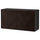 BESTÅ - BESTÅ Wall-mounted cabinet combination, black-brown Hedeviken/dark brown stained oak veneer, 120x42x64 cm