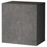 BESTÅ wall-mounted cabinet combination, black-brown Kallviken/dark grey concrete effect, 60x42x64 cm