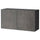 BESTÅ - BESTÅ Wall-mounted cabinet combination, black-brown Kallviken/dark grey concrete effect, 120x42x64 cm