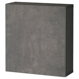 BESTÅ wall-mounted cabinet combination, black-brown/Kallviken dark grey, 60x22x64 cm