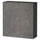 BESTÅ - BESTÅ Wall-mounted cabinet combination, black-brown/Kallviken dark grey, 60x22x64 cm