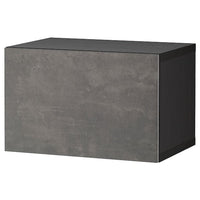 BESTÅ - Wall-mounted cabinet combination, black-brown/Kallviken dark grey, 60x42x38 cm - best price from Maltashopper.com 09432047