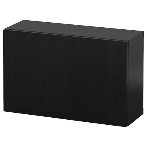 BESTÅ - Wall-mounted cabinet combination, black-brown/Lappviken black-brown, 60x22x38 cm