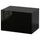 BESTÅ - BESTÅ Wall-mounted cabinet combination, black-brown/Selsviken high-gloss/black, 60x42x38 cm